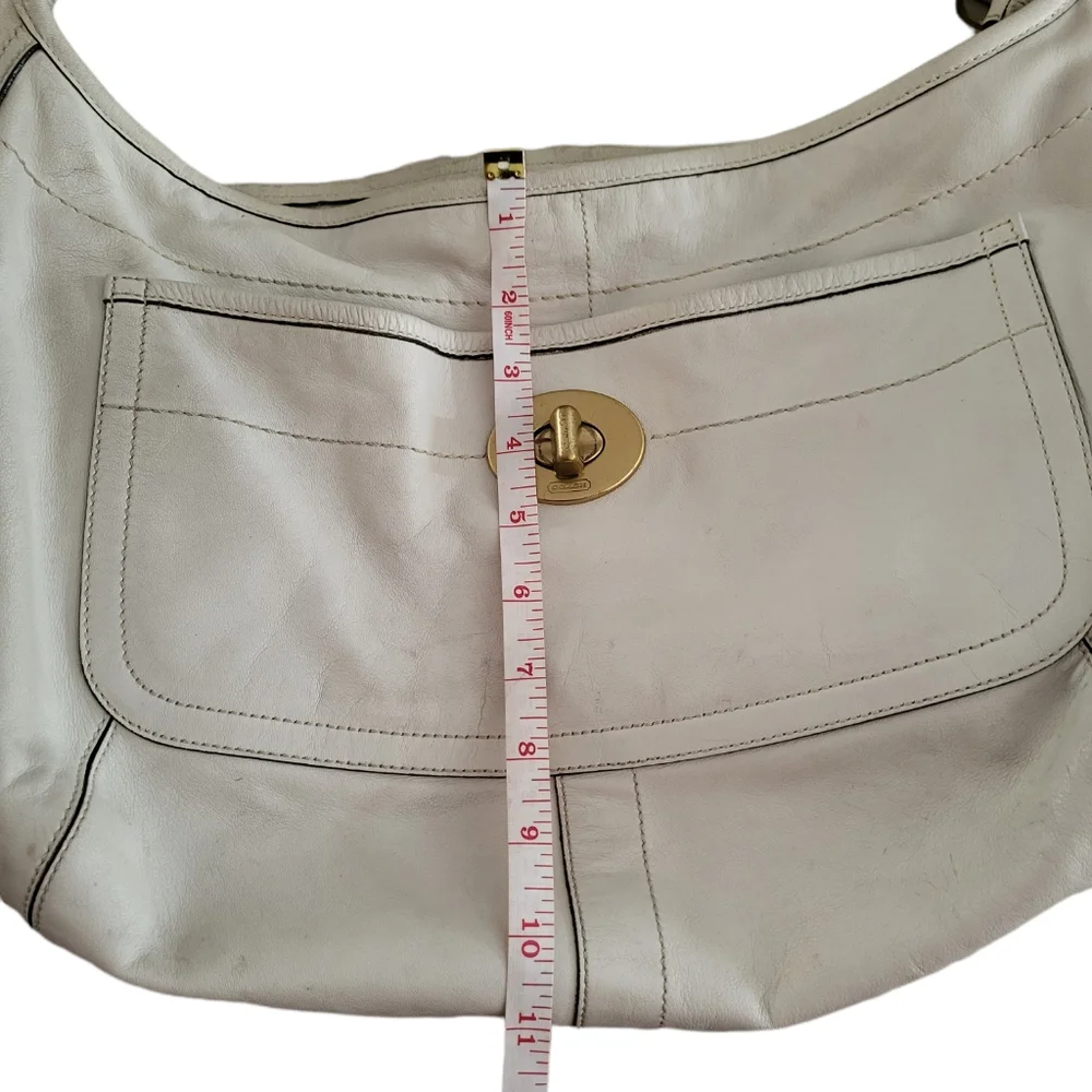 Large Coach white leather bag - Picture 10 of 16